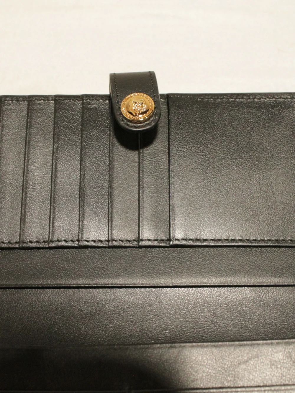 Versace Black Leather Wallet with Authenticity Card